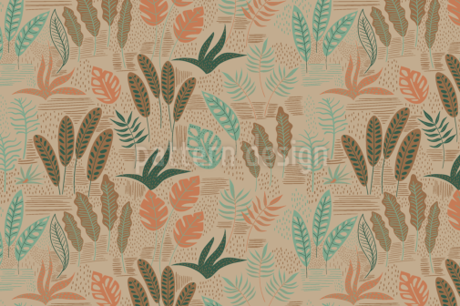 Feuille tropicale botanique - 200x150cm