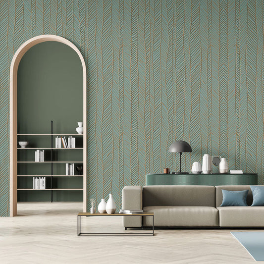 Papier peint relief a peindre rayures ondulations 