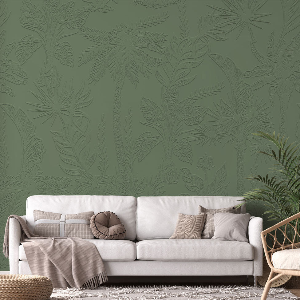 Papier peint relief e peindre vegetal Tropical 2