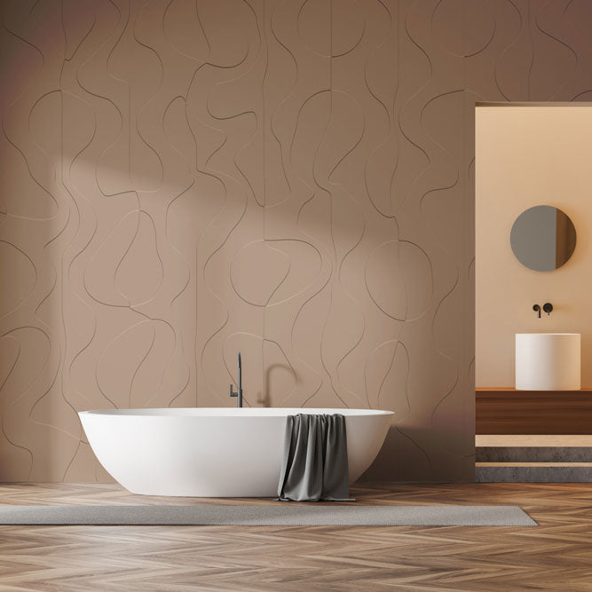 Papier peint relief à peindre abstrait Bubbles simulation 1