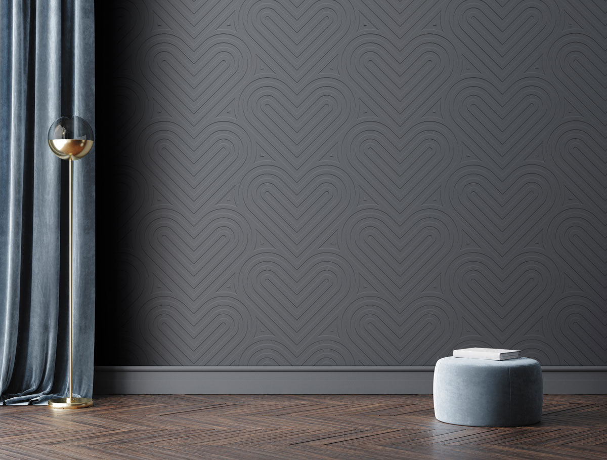 papier peint relief à peindre coeur love story simulation 2