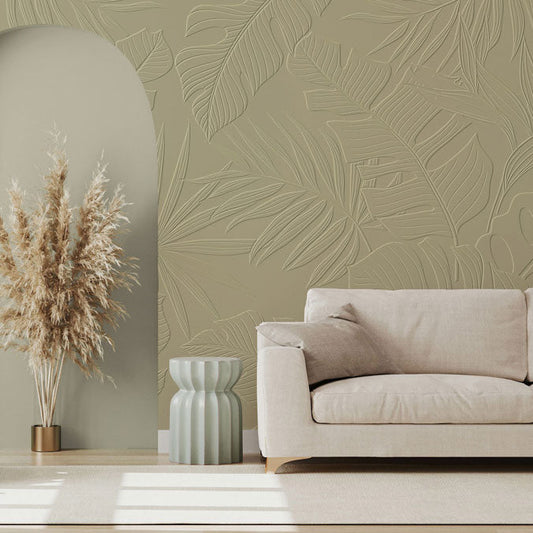 papier peint relief à peindre vegetal jungle simulation 1