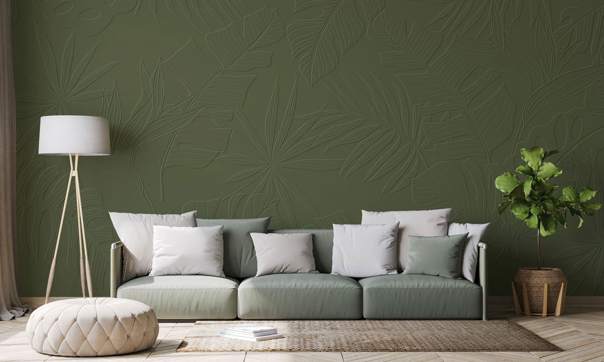 papier peint relief à peindre vegetal jungle simulation 2